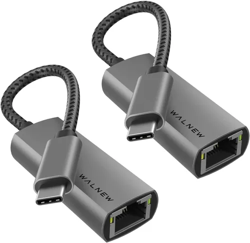 Vista 9 de Adaptador USB A a Ethernet, WALNEW USB 3.0 a RJ45 Gigabit Ethernet, compatible con Mac, MacBook Pro/Air, Samsung Galaxy Tab