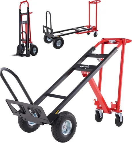 Vista 15 de Camión de mano plegable 3 en 1, carrito convertible de 4 a 2 ruedas de 600