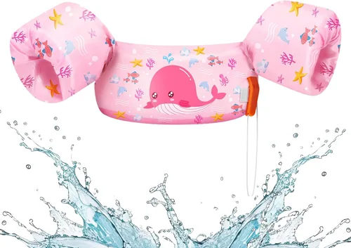Vista 45 de HeySplash Swim Vest for Kids, Puddle Float Jumper with Safety Buckle