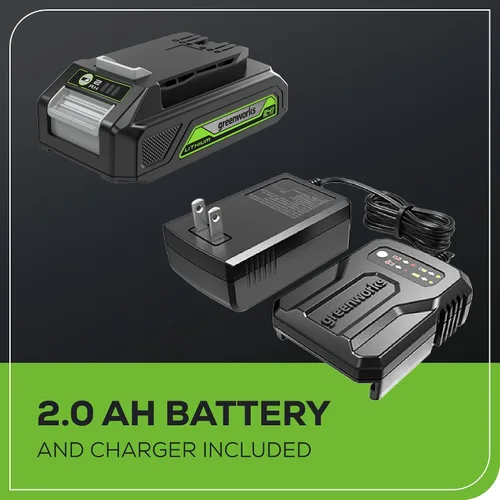 Vista 9 de Greenworks Pistola de calafateo y adhesivo inalámbrica de 24 V de 10 onzas, antigoteo de 6 velocidades con batería USB de 2 Ah y cargador de 2 A