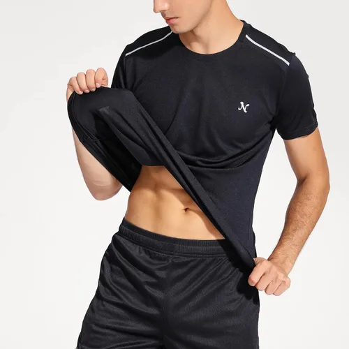 Vista 4 de Men's Uv Swim Shirt Short Sleeve Regular Fit Solid Quick Dry UPF 50+