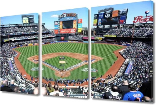 Vista 112 de TUMOVO Arte de pared en lienzo para estadio deportivo, arte de pared de campo Wrigley en Chicago, pinturas de Chicago, impresiones sobre lienzo