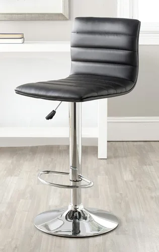 Vista 2 de Safavieh Home Collection Arissa - Taburete de bar giratorio ajustable de 23.8 a 29.9 pulgadas, color negro