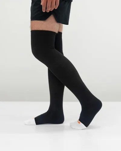 Vista 3 de TCK Socks Por encima de la rodilla para hombre Negro