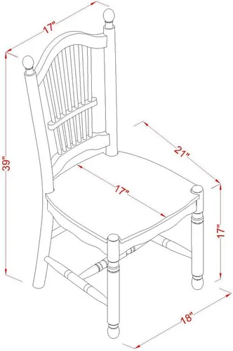 Vista 5 de HomeStock Baroque Brilliance - Juego de mesa de comedor de 5 piezas, incluye una mesa de cocina cuadrada y 4 sillas de comedor, 36 x 36 pulgadas