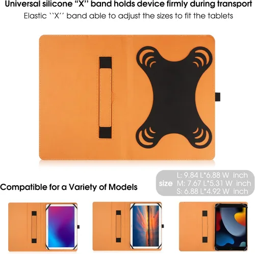 Vista 2 de Funda universal para tablet de 9 pulgadas y 10 pulgadas, funda protectora universal para tableta de 9 pulgadas y 10.1 pulgadas, con banda