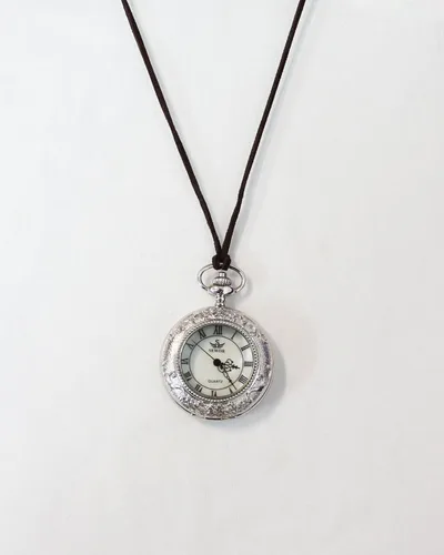 Vista 5 de SEWOR Reloj de bolsillo de cuarzo Shell Dial lupa caso con dos tipos de cadena cuerometal