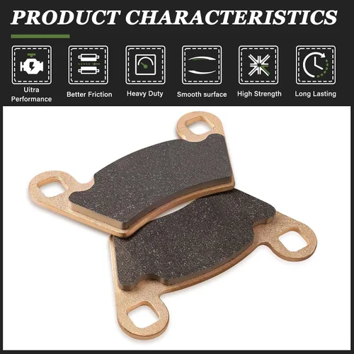 Vista 5 de LOCOPOW Pastillas de freno sinterizadas para Polaris Ranger 800 500 570 700 900 XP compatibles con Polaris RZR 900 XP Ranger Crew 500 RZR 4 800 RZR