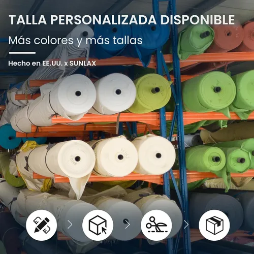 Vista 5 de SUNLAX Toldo tipo vela, forma de rectángulo, protección ultravioleta, permeable, para exteriores y patio trasero (hacemos tamaño personalizable), 7