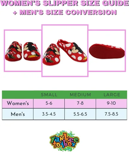 Vista 2 de Disney Mickey and Minnie Mouse - Pantuflas de lunares para mujer adulta