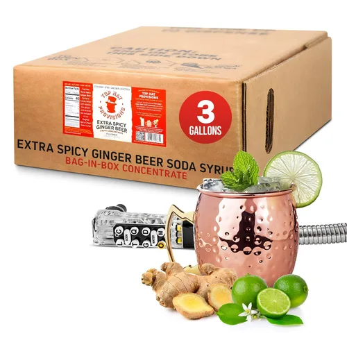 Vista 3 de Top Hat - Jarabe tónico clásico y 5 concentrados de agua tónica de quinina para bienestar, jarabe de cóctel y mezcla de cóctel de 3 galones