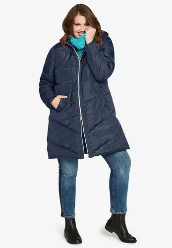 Vista 4 de Ellos Abrigo largo acolchado para mujer en talla grande