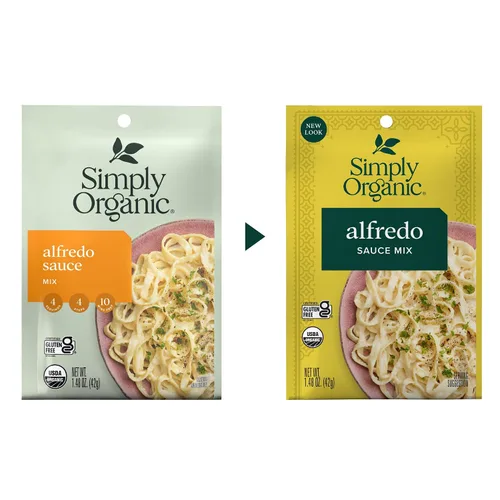 Vista 3 de Simply Organic, Mezcla para salsa de pasta, Alfredo, 1.48 oz