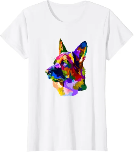 Vista 22 de Camiseta para dueño de perro de pastor alemán, Negro