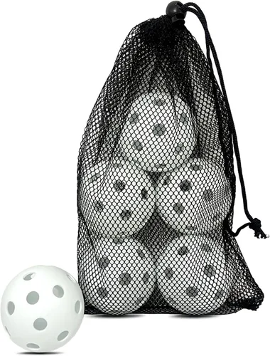 Vista 29 de 6 -Pack Pickleball Balls, 26 Holes Outdoor Pickleballs, High Elasticity & Durable Pickle Balls for All Style Pickleball Paddles Indoor Pickleballs