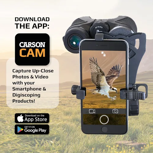 Vista 2 de Carson HookUpz 2.0 universal para smartphone, adaptador óptico para prismáticos, catalejos, telescopios, microscopios, monoculars y más (IS-200)