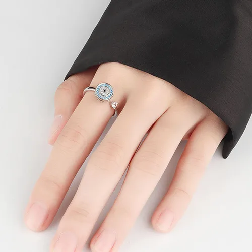 Vista 78 de Anillo de plata de ley 925, minimalista, ajustable, hecho a mano, para mujeres y niñas