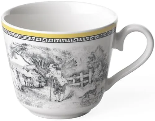 Vista 3 de Villeroy & Boch Cellini - Taza de té, 6.75 onzas, porcelana premium, color blanco