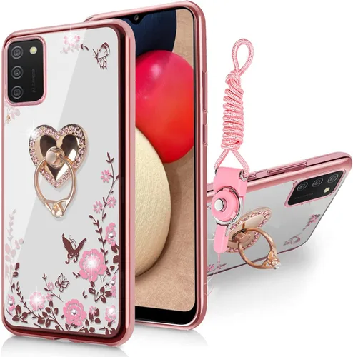 Vista 9 de Paquete de 2 fundas para Samsung Galaxy A03S a prueba de golpes, diseño delgado, antideslizante, funda para Galaxy A03S (negro)