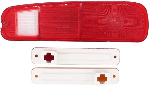 Vista 5 de NewYall Lente de luz trasera izquierda y derecha solamente, carcasa de luz trasera y luz de marcador lateral para Ford F150 F250 E150 Econoline