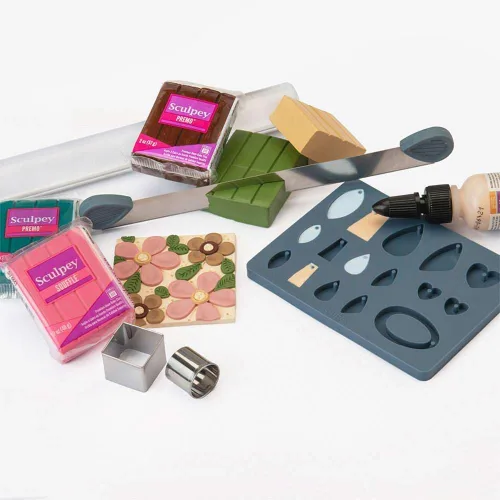 Vista 2 de Sculpey Premo Arcilla polimérica para horno, tono Carmesí Alizarina, no tóxica, barra de 2 oz., ideal para hacer joyas, decoraciones festivas