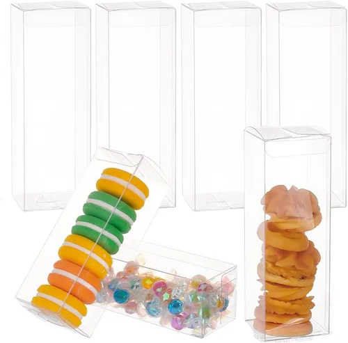 Vista 7 de BENECREAT 20 cajas transparentes de regalo de boda de 4 x 2 x 2 pulgadas, rectángulo de PVC, cajas de regalo transparentes para dulces, chocolate