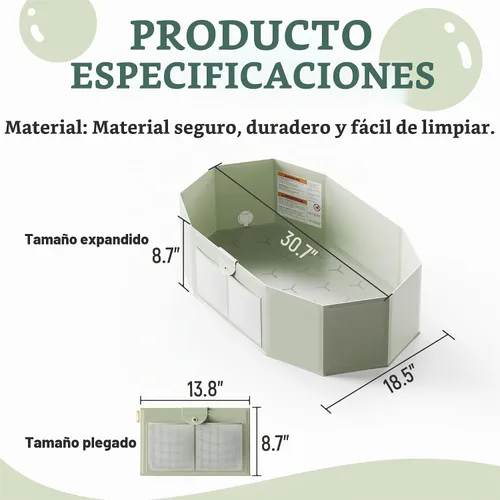 Vista 8 de UNCLE WU - Bañera plegable para ducha a ras de suelo, 12M-5Y