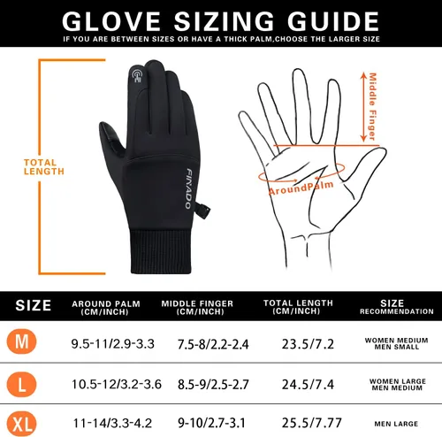 Vista 7 de FINADO 2 pares de guantes de invierno para hombres y mujeres, guantes térmicos para clima frío, resistentes al agua, resistentes al viento, guantes