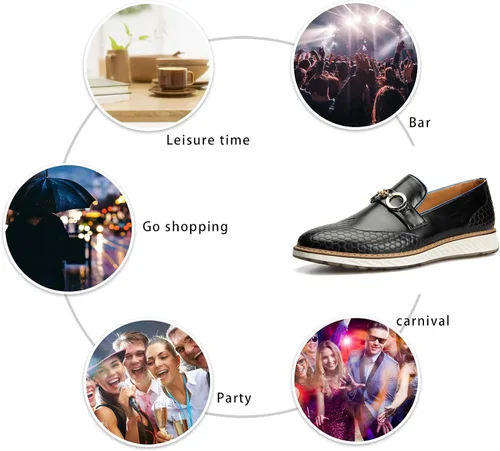 Vista 6 de Meijiana Zapatos Oxford para hombre, zapatos ligeros de moda, zapatos casuales de negocios