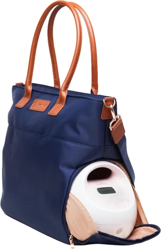 Vista 9 de Sarah Wells Abby - Extractor de leche, Negro, 1 Unidad (Paquete de 1) Fits All Portable Pumps, Structured, Insulated Pockets, Real Leather Straps