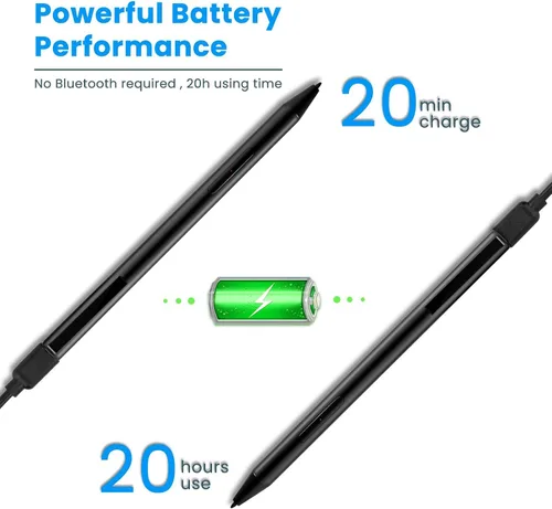 Vista 2 de BoxWave Lápiz óptico compatible con Acer Spin 5 (SP513-53N) - ActiveStudio MPP2.0 Active Stylus, lápiz óptico electrónico MPP2.0 con punta