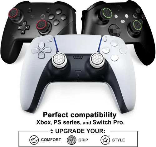 Vista 2 de Thumb Grips Caps Performance Joystick Cover Controller for CQC FPS Games, Compatible with PS5, PS4, Xbox Series X/S,Xbox One,Switch Pro,3Pairs(6pcs)