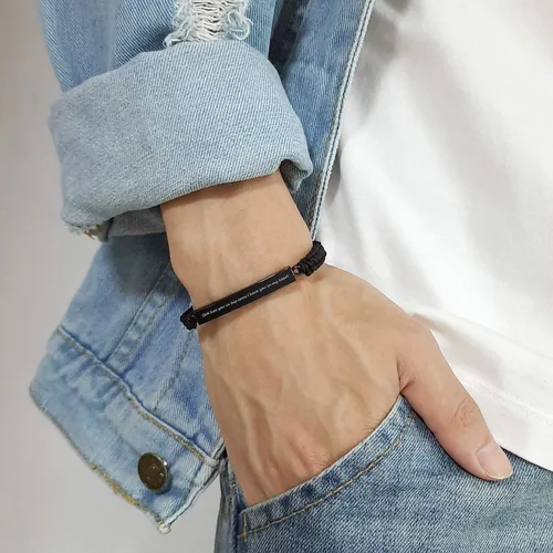 Vista 74 de Pulsera de urna personalizada para cenizas, recuerdos de joyería de cremación para mujeres y hombres, pulsera ajustable de cuerda tejida hecha a