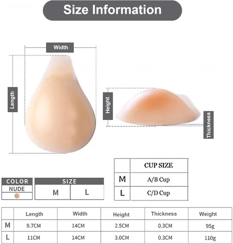 Vista 2 de Adhesive Bra, Sticky Bra Invisible Silicone Lift Bra for Women, Self Sticky Backless Strapless Bra
