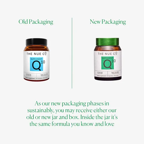 Vista 6 de The Nue Co. Suplemento COQ10, apoya la energía, la piel y la salud cardiovascular, antioxidante, vegano, sin gluten, 30 cápsulas