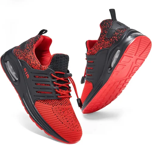 Vista 2 de Ugmikdo Zapatos para niños y niñas, tenis para correr, zapatos de aire, transpirables, ligeros, a la moda, para deportes, atletismo, gimnasio