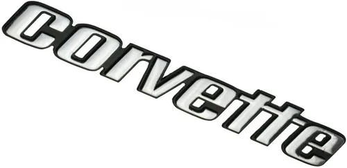 Vista 5 de Emblemas de letras de parachoques trasero Corvette de una pieza, insignias 3D, reemplazo tardío para 1976-1979 C3