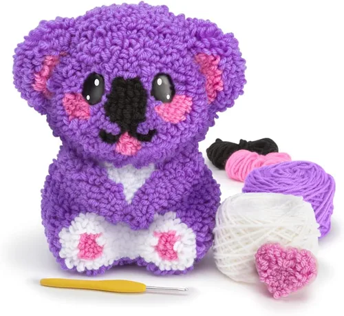 Vista 2 de Yarnimals Koala - Loop Your Own Koala - Kit de manualidades - Haz tu propio juguete animal - A partir de 8 años