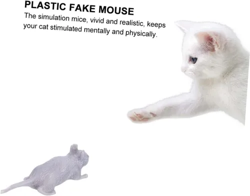 Vista 9 de ibasenice 10pcs Realistic Halloween Simulation Mice Prank Lightweight Plastic Fake Rats for Party Decorations and Scary Home Props