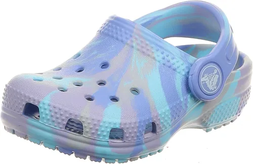 Vista 23 de Crocs - Zuecos clásicos para niños, diseño de teñido anudado jaspeado