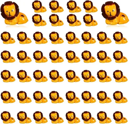 Vista 8 de 50 mini figuras de animales de la selva de safari, de resina, elefante, animales salvajes, accesorios de jardín de hadas, para paisaje de musgo