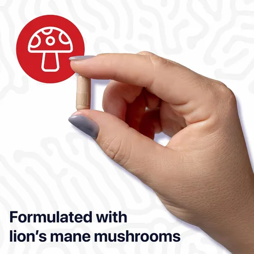 Vista 6 de Focus Factor Lions Mane Plus, nootrópico avanzado con L-teanina, cafeína, enfoque y energía (60 unidades)