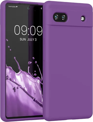 Vista 112 de kwmobile Funda Compatible con Google Pixel 6 Pro - Funda de Teléfono de Silicona TPU con Acabado Suave - Azul Caribe