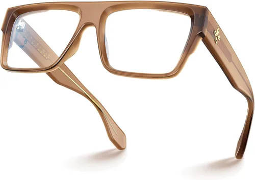 Vista 10 de VISOONE Square TR90 Non-Prescription UV400 Anti-Glare Computer Glasses Negro