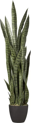 Vista 2 de Nearly Natural Sansevieria de 46 pulgadas + plantas de seda Dracaena de 48 pulgadas (verde)