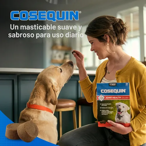 Vista 5 de Nutramax Cosequin Dog Joint Supplement, Skin & Coat, Soft Chews, 60ct