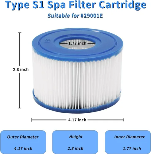 Vista 3 de Cartuchos de filtro de piscina, cartuchos para filtro de piscina sobre el suelo, accesorio de cartucho para uso en bomba de filtro de piscina fácil
