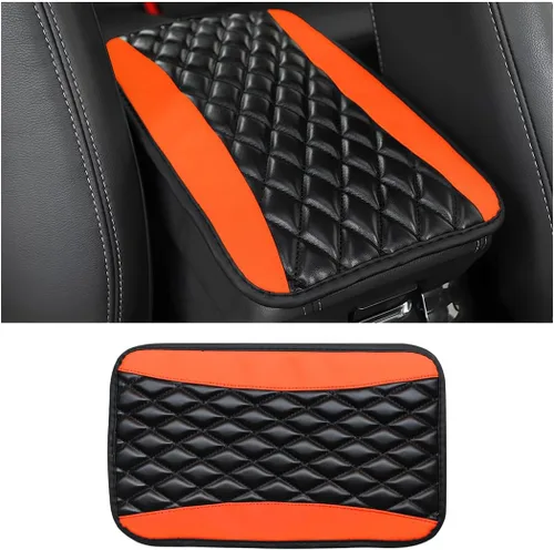 Vista 10 de Moly Magnolia Cojín Acolchado para Consola Central de Automóvil, Cubierta Protectora Universal de Cuero Impermeable para Caja de Asiento