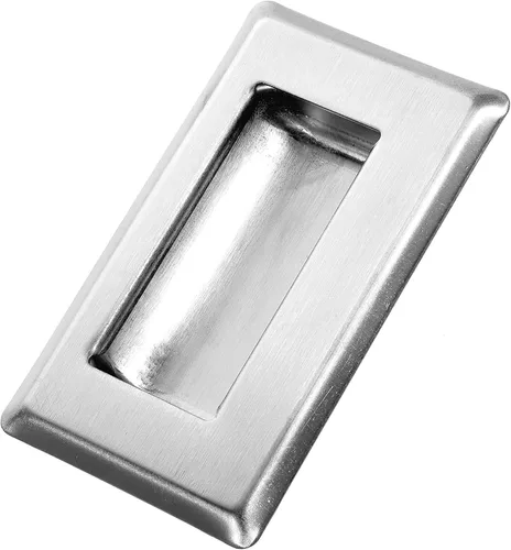 Vista 7 de Paquete de 2 tiradores empotrados ocultos de acero inoxidable cuadrados empotrados para muebles, para puerta, cajón, armario, puerta corrediza (XL)