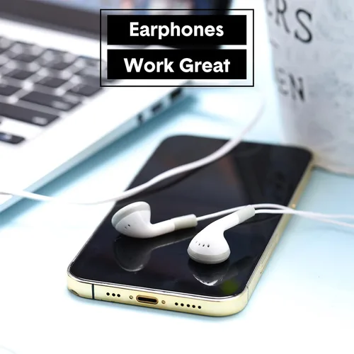 Vista 5 de Xuhal Paquete de 150 auriculares a granel con auriculares con cable con conector de 0.138 in, auriculares con cable a granel para teléfonos